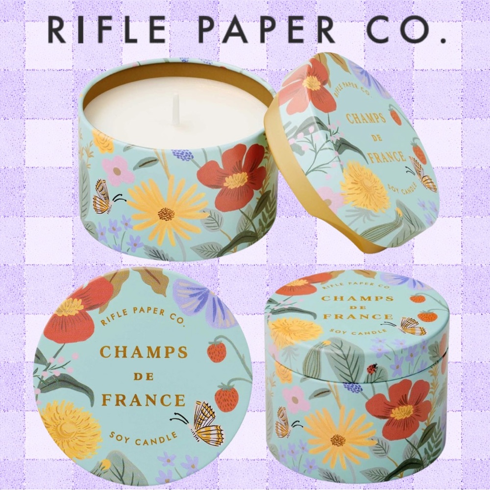 Rifle Paper Co-Champs De France Candle Tin